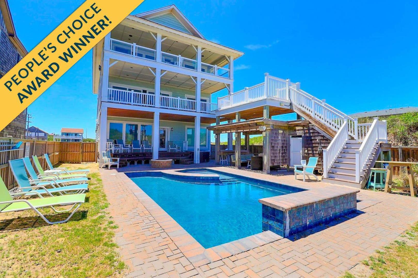 6007 Happy Sol Oceanfront Heatable Pool Villa Nags Head Eksteriør bilde